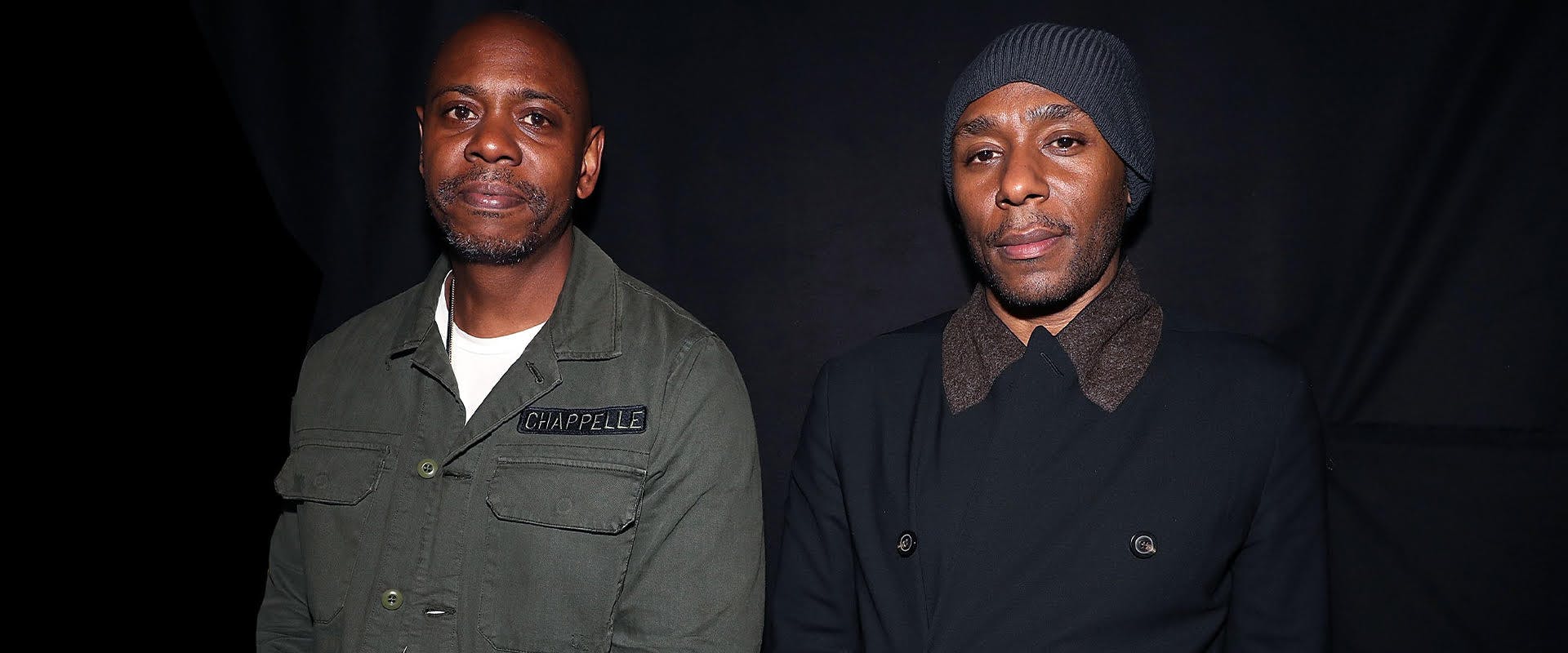 Dave Chappelle and Mos Def attend Jay-Z Performs At Webster Hall - Backstage at Webster Hall on April 26, 2019 in New York City