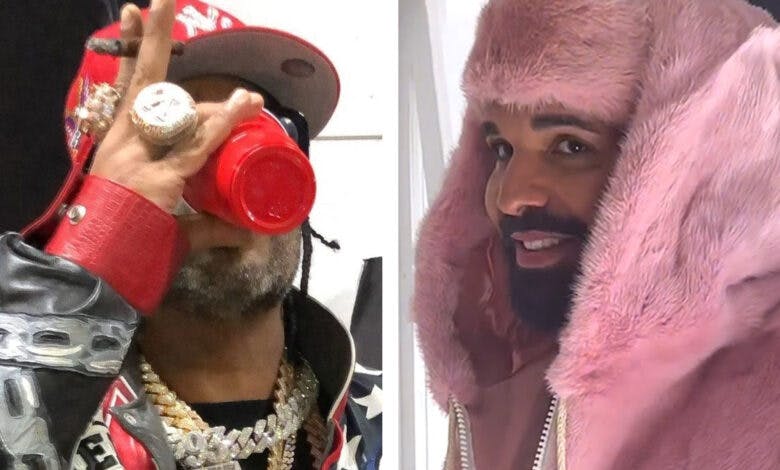 Drake Wore Cam'ron Famous Pink Fur Coat, Brought Out 21 Savage At