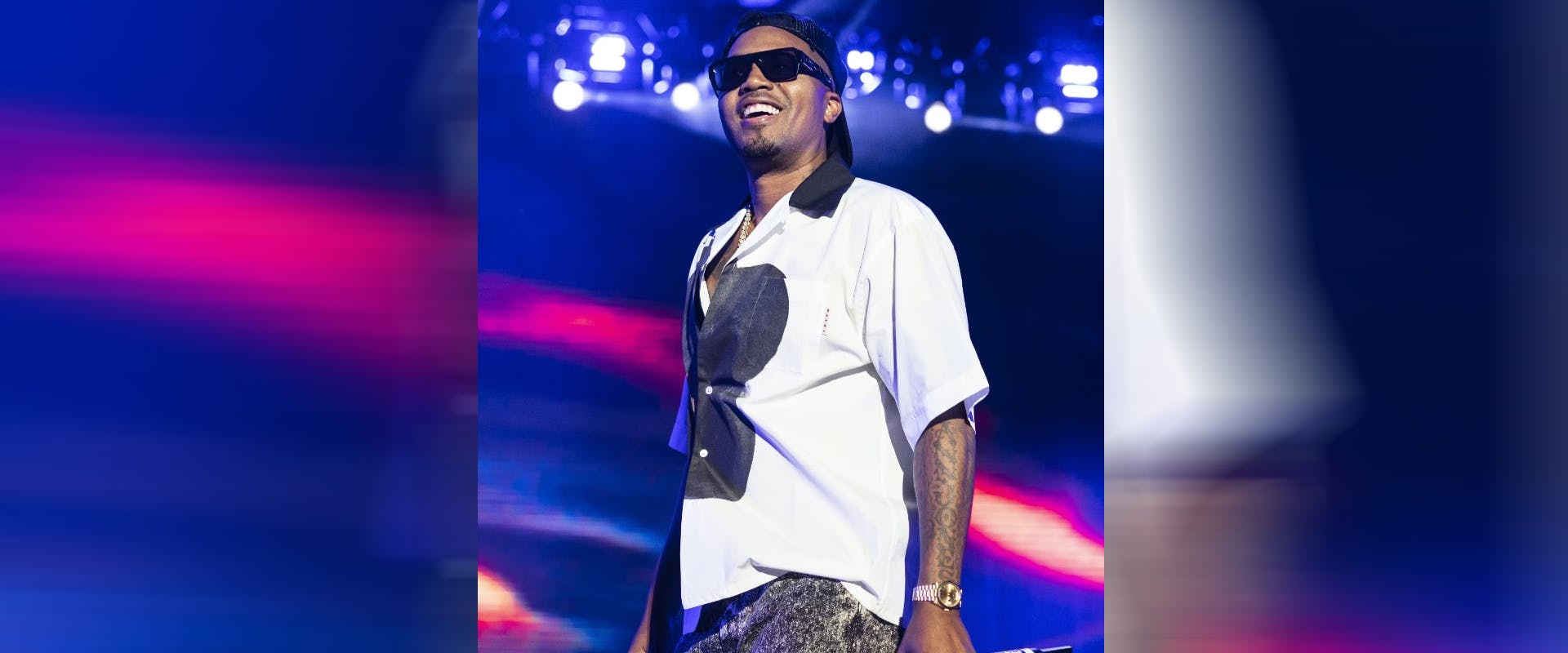 Nas performs onstage during the 2022 Essence Festival of Culture at the Louisiana Superdome on July 01, 2022 in New Orleans, Louisiana. 