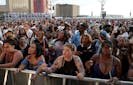 Attendees wait for singer/songwriter Ashanti and rapper Ja Rule performance during the 2022 Lovers & Friends music festival at the Las Vegas Festival Grounds on May 15, 2022 in Las Vegas, Nevada. (Photo by Gabe Ginsberg/Getty Images)
