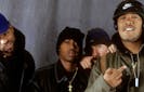 Rappers Method Man, Nas Kurious and Redman (aka Reggie Noble) who is shown giving the middle finger obscene gesture are seen in a portrait taken on November 01, 1993 in New York City. 