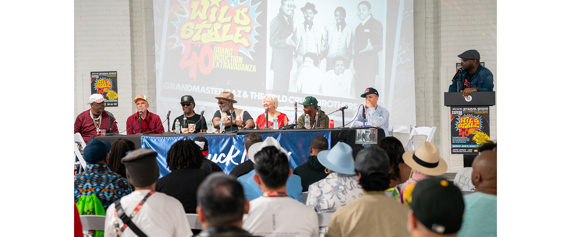 Wild Style 40th Anniversary Panel. Grandmaster Caz, Fab 5 Freddy, Busy Bee, Patti Astor, Double Trouble, Crazy Legs