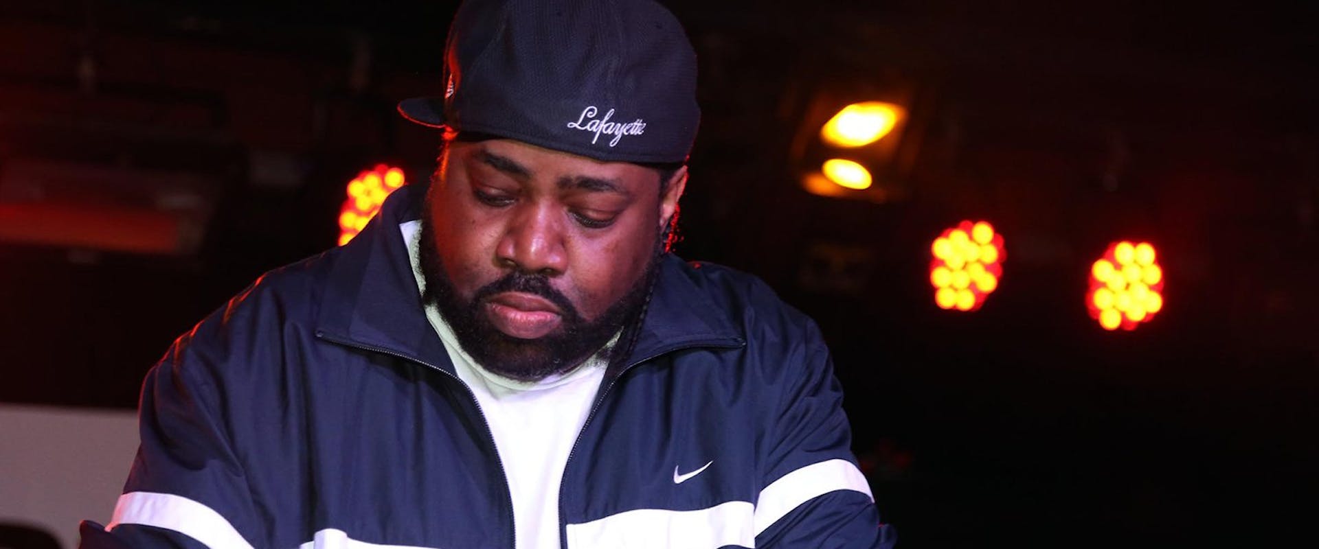 Lord Finesse spins at the 2015 DMC DJ Battle at Webster Hall on May 23, 2015, in New York City. 