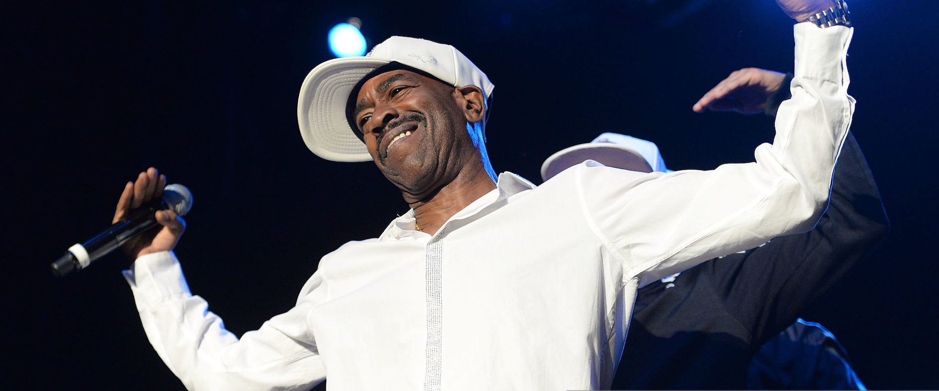 Rapper Kurtis Blow performs onstage at the Art of Rap festival at Hollywood Palladium on July 22, 2016 in Los Angeles, California.