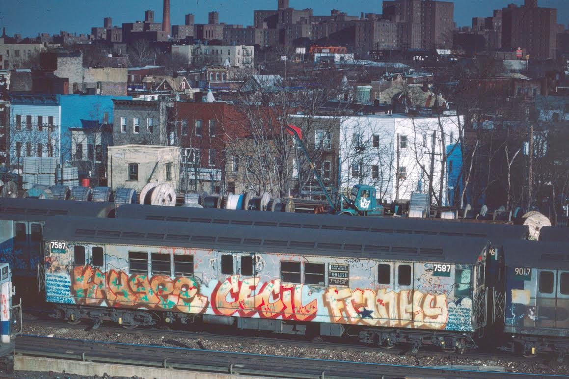 Dez train graffiti