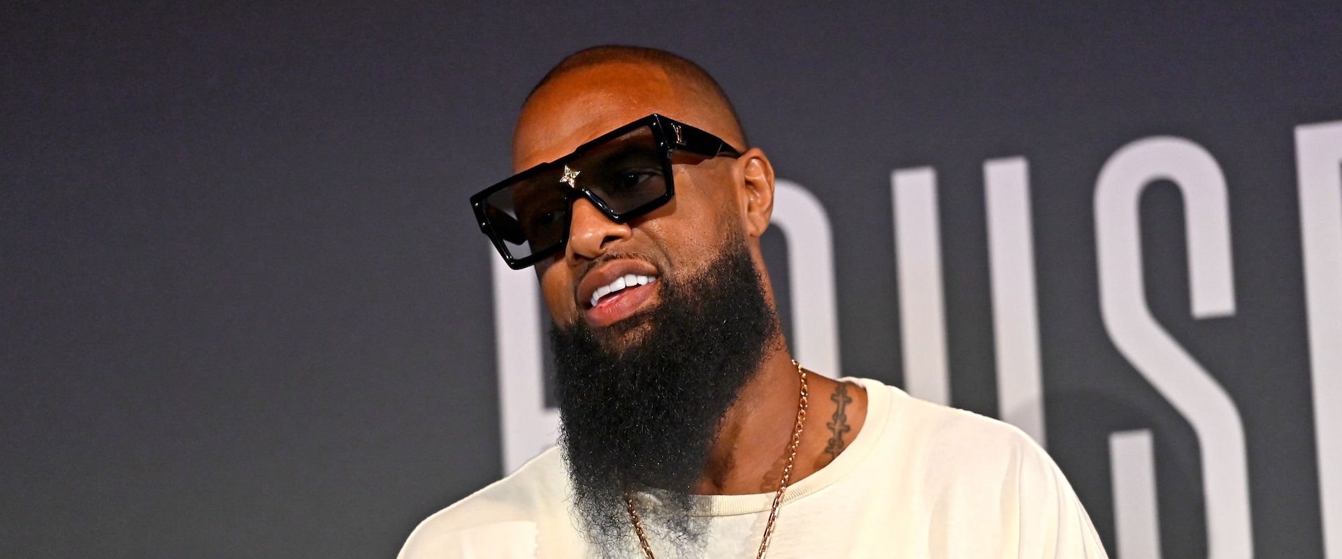 Slim Thug is seen onstage during the "College Hill Cast Meet & Greet" at House Of BET on June 25, 2022 in Los Angeles, California. (Photo by Paras Griffin/Getty Images for BET)
