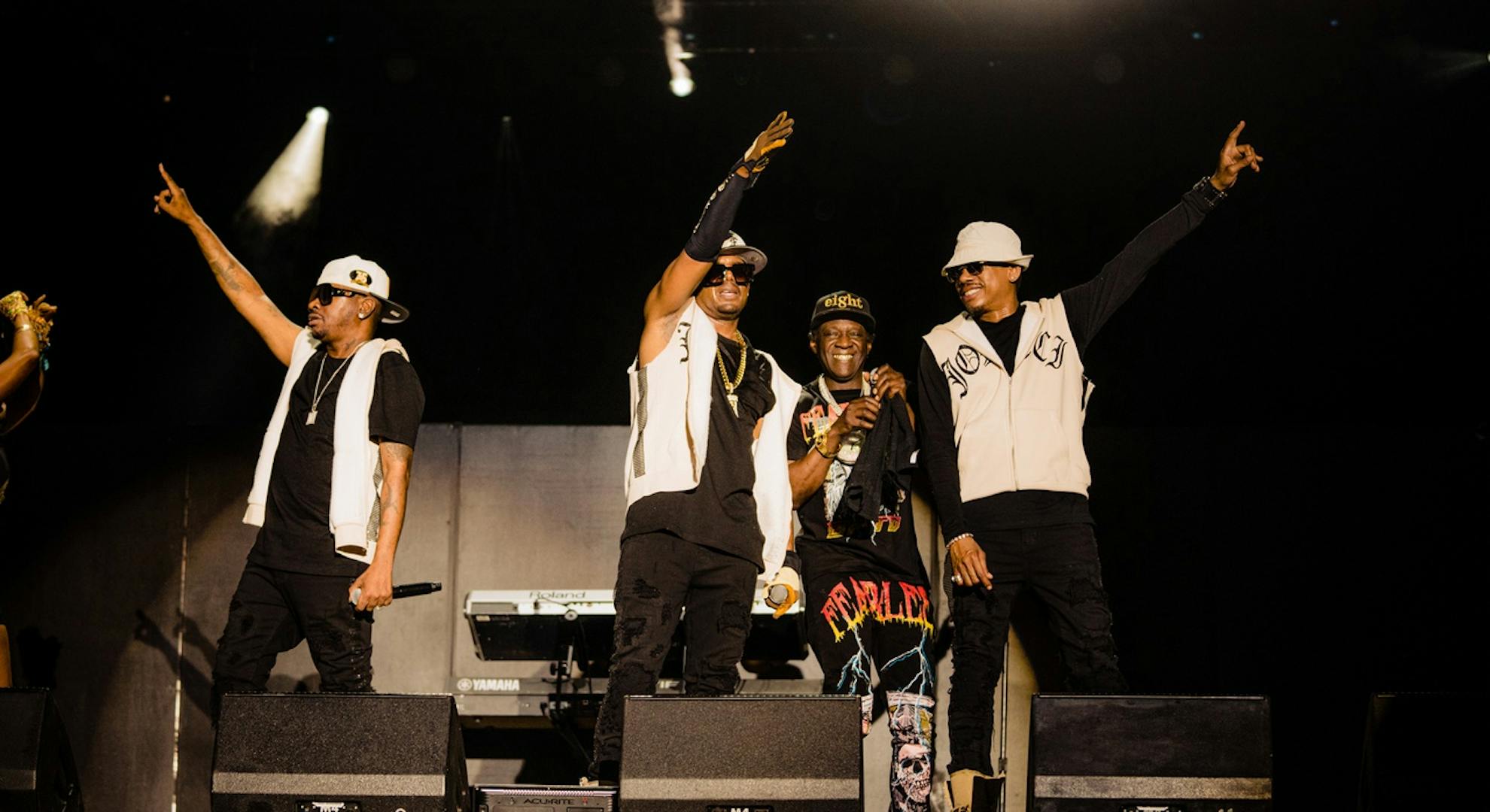 Jodeci and Flavor Flav perform during the 2022 Lovers & Friends music festival at the Las Vegas Festival Grounds on May 15, 2022 in Las Vegas, Nevada.
