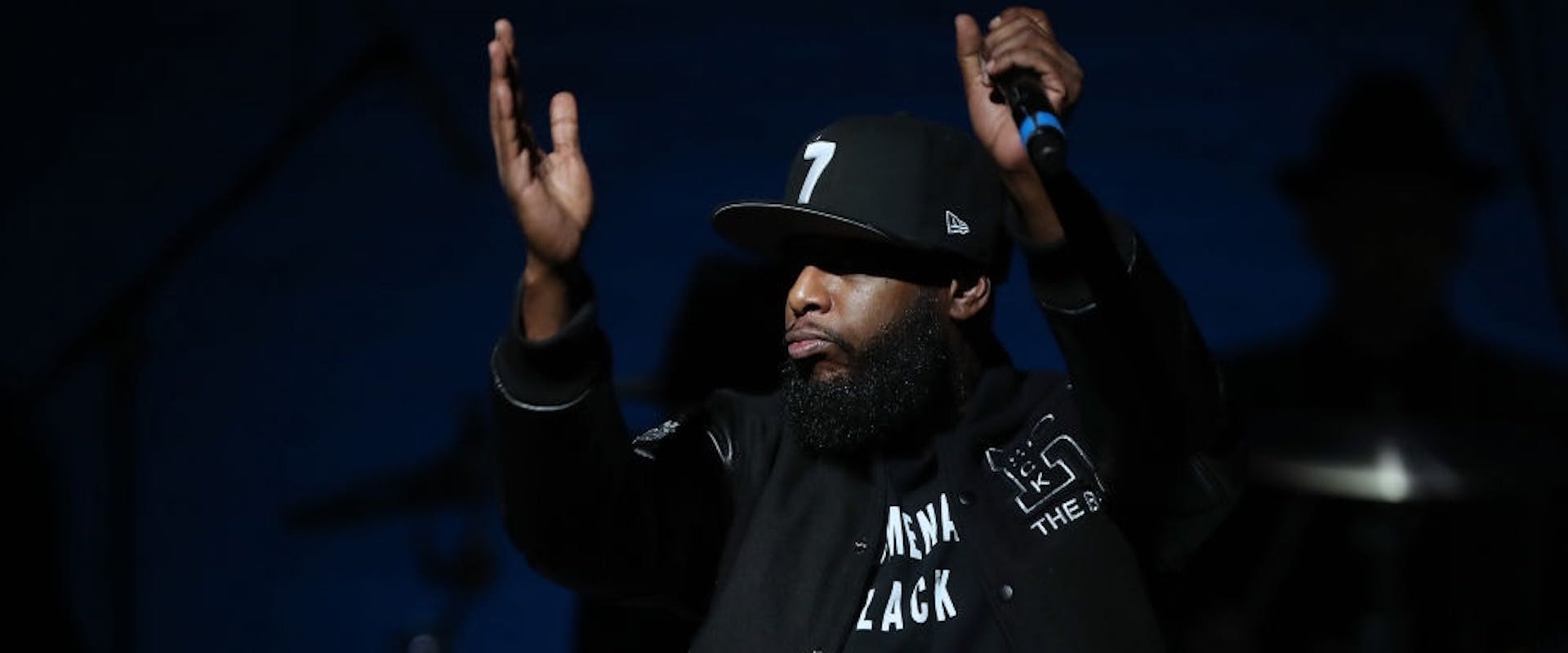 Rapper Talib Kweli performs during City Winery Presents: Harry Belafonte's 93rd Birthday Celebration at The Apollo Theater on March 01, 2020 in New York City. 