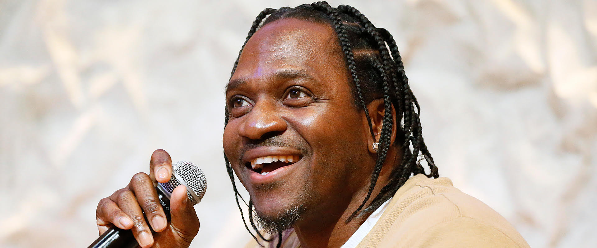 GRAMMY-nominated Artist/Executive/Entrepreneur Pusha T speaks at a panel discussion during The Recording Academy Washington DC Chapter's Intersection of Music & Sports event at the Kennedy Center on March 02, 2020 in Washington, DC.