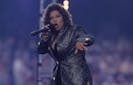 Queen Latifah (Dana Owens) performs at Halftime of the game between the Green Bay Packers and the Denver Broncos at Super Bowl 32 at Qualcomm Stadium on January 25, 1998.