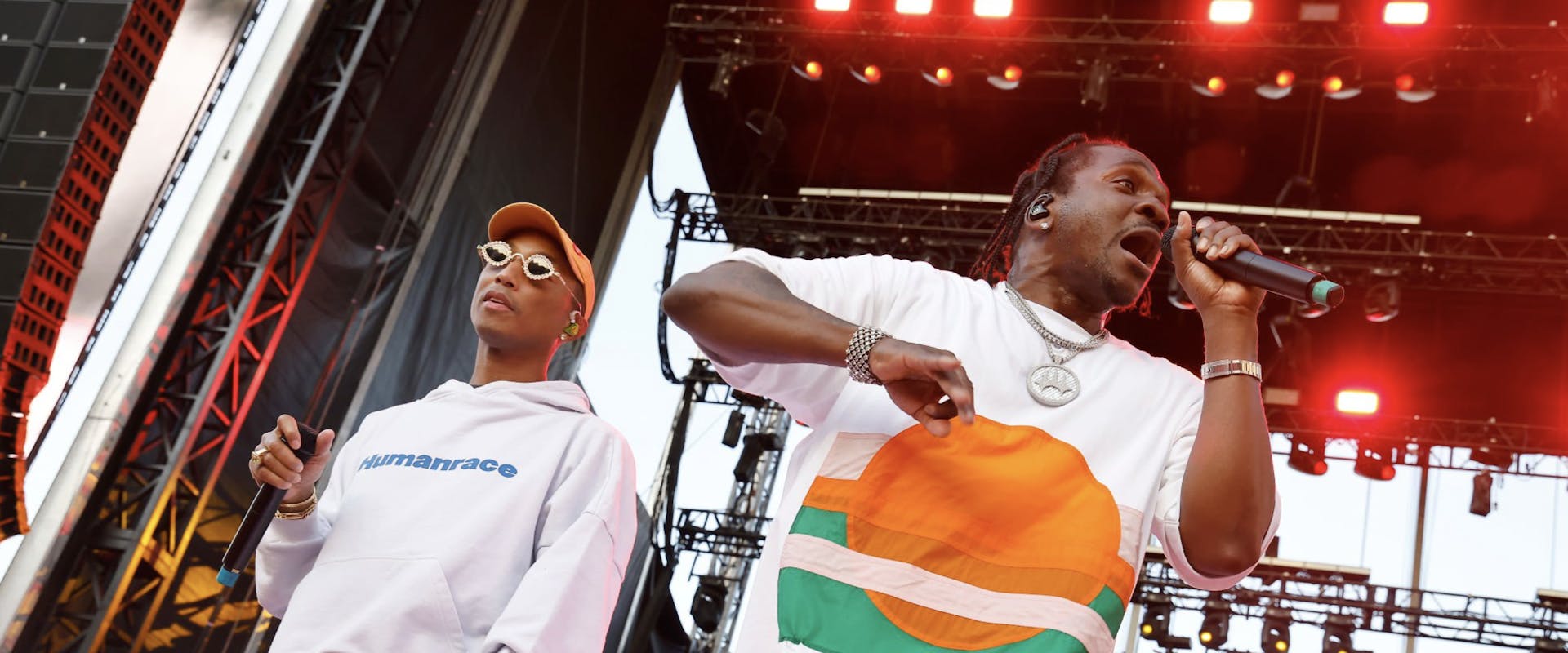 Pharrell and Pusha T perform at the 2022 Something in the Water Music Festival on Independence Avenue on June 19, 2022 in Washington, DC. (Photo by Paul Morigi/Getty Images)
