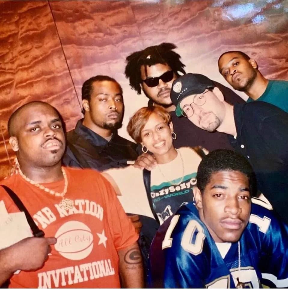 Members of the Dungeon Family and Shanti Das