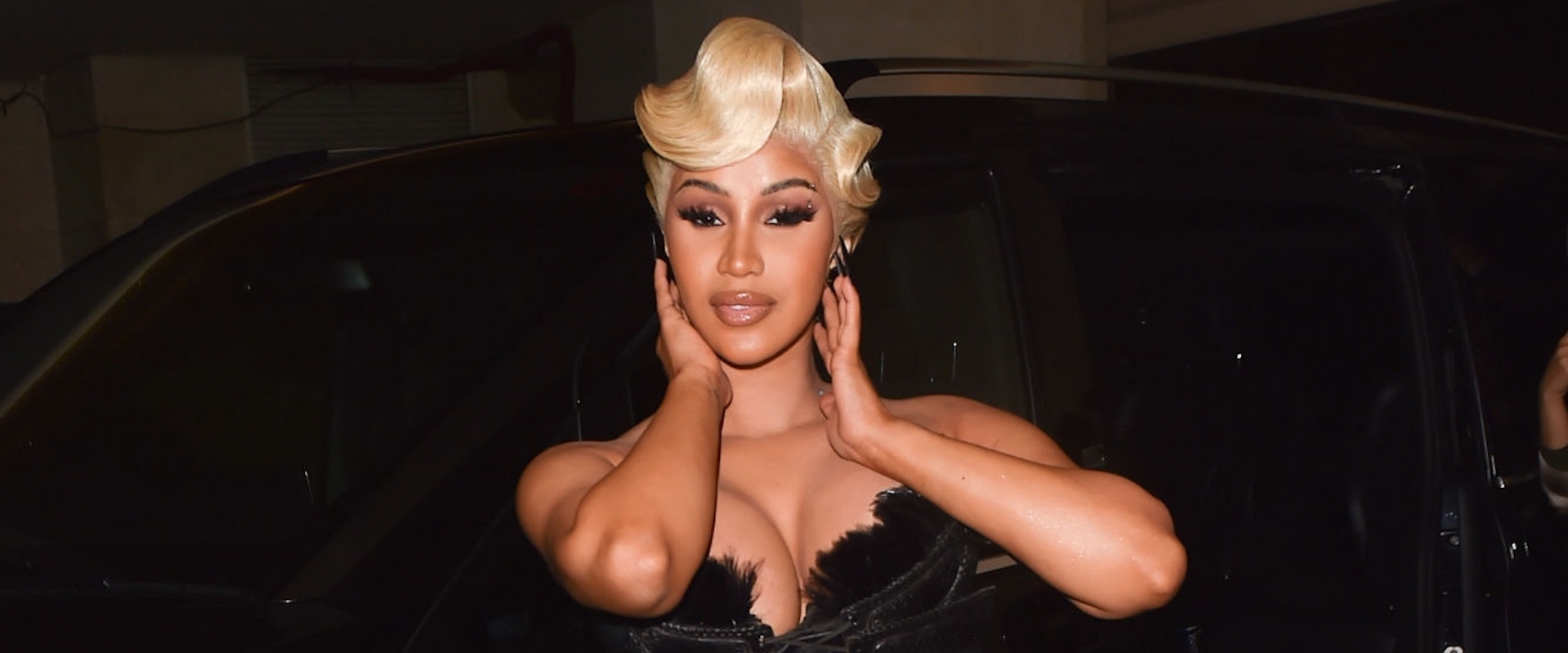 Cardi B is seen on September 28, 2021 in Paris, France.