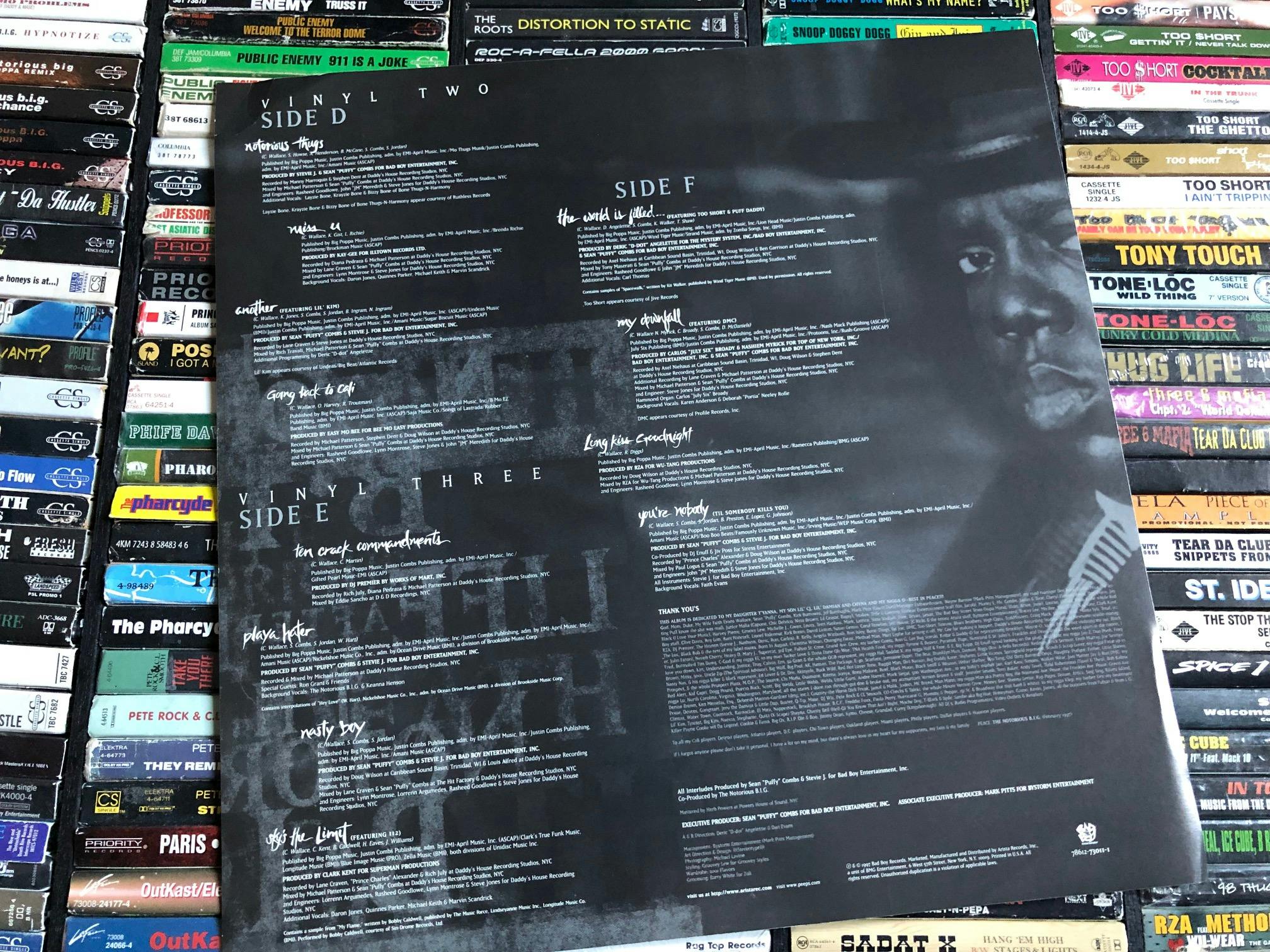 The Back Vinyl cover of The Notorious B.I.G.' 'Life After Death'