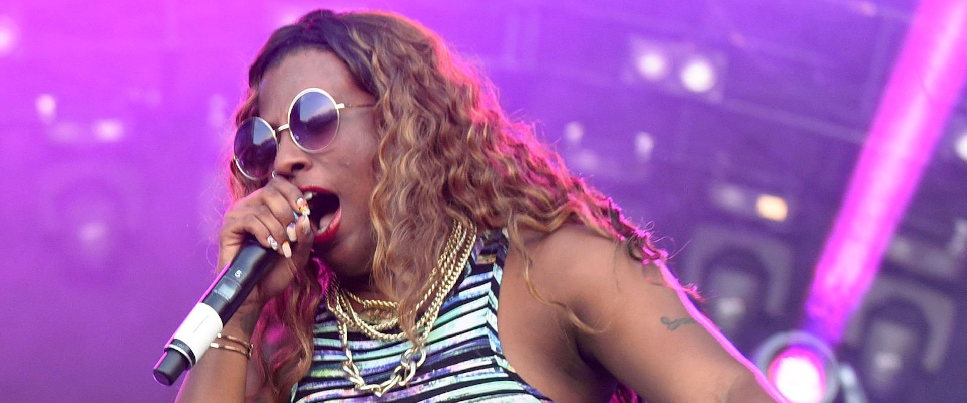 Gangsta Boo performs with Run The Jewels at Music Midtown at Piedmont Park on September 19, 2015 in Atlanta, Georgia. (Photo by Chris McKay/Getty Images for Live Nation)
