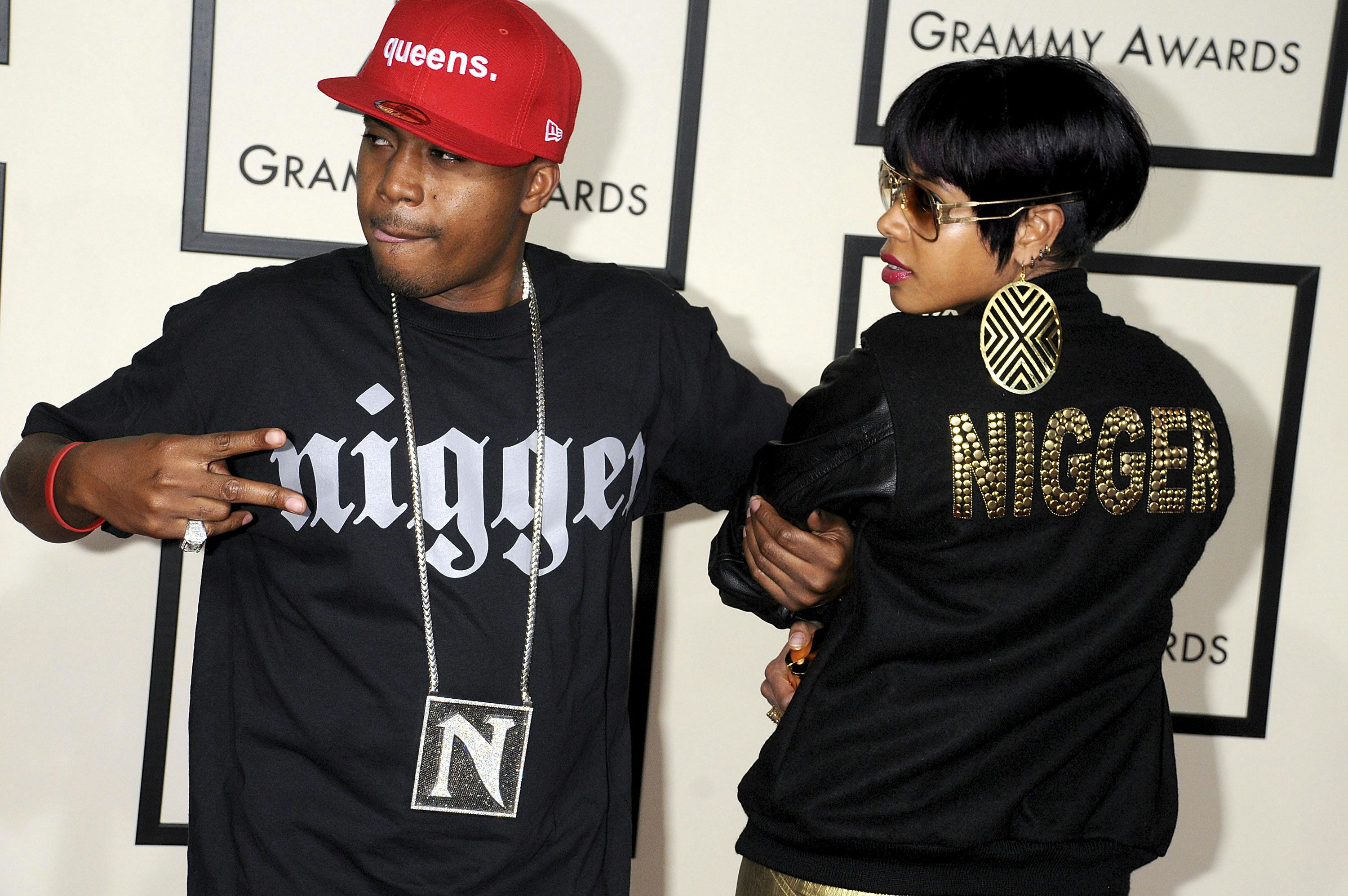 Rapper Nas and Rapper Kelis in the press room at the 50th Annual GRAMMY Awards at the Staples Center on February 10, 2008 in Los Angeles, California.