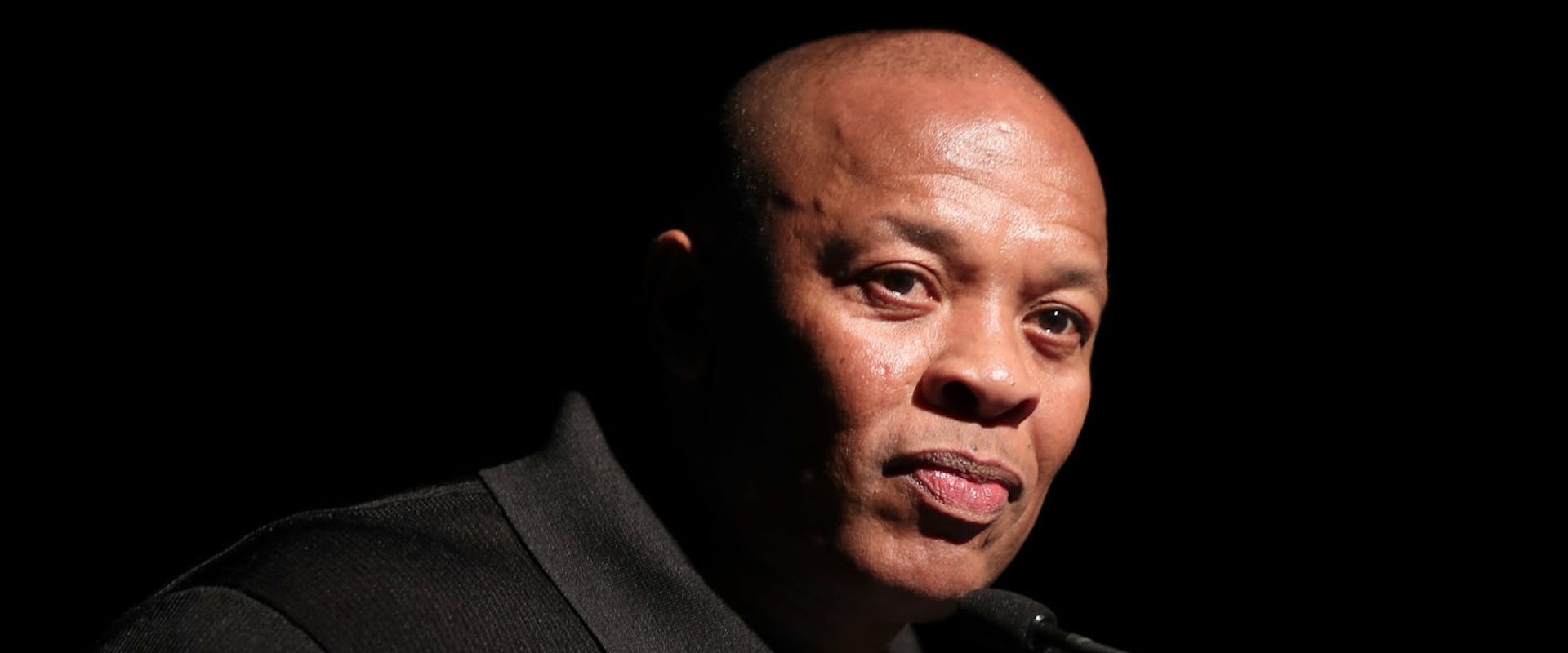 Dr. Dre speaks onstage during the Producers & Engineers Wing 13th annual GRAMMY week event honoring Dr. Dre at Village Studios on January 22, 2020 in Los Angeles, California. 