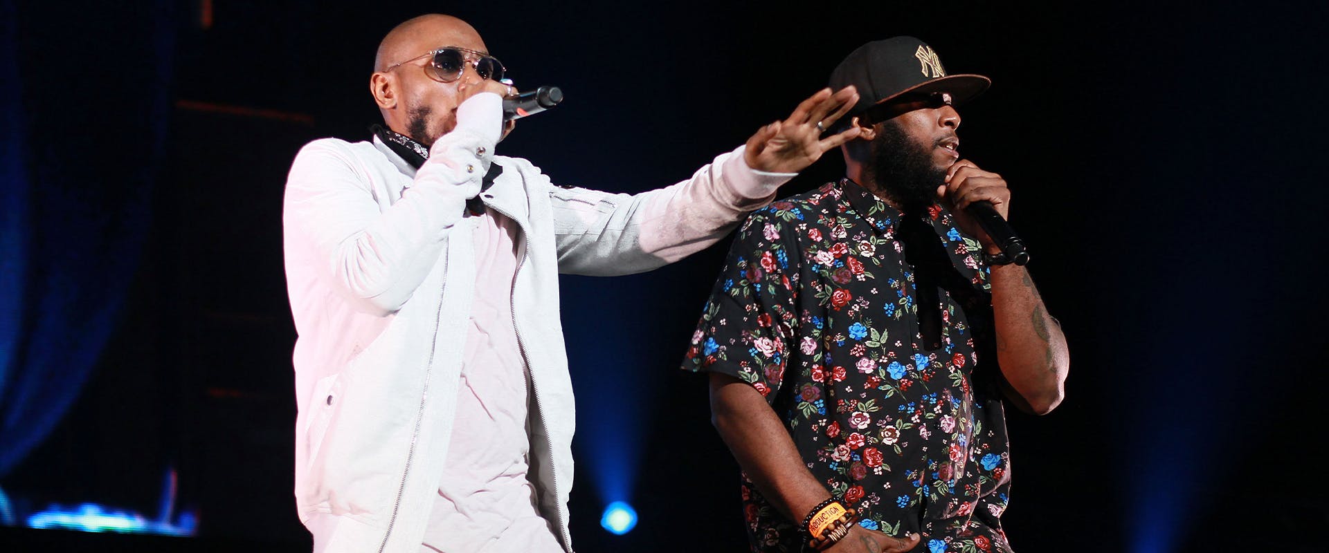 Mos Def and Talib Kweli perform as part of the benefit concert, 'Power To The People' at Coliseo Jose M. Agrelot on March 18, 2018 in San Juan, Puerto Rico. (Photo by Gladys Vega/Getty Images)