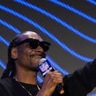 Snoop Dogg speaks during the Pepsi Super Bowl LVI Halftime Show Press Conference at Los Angeles Convention Center on February 10, 2022 in Los Angeles, California. 
