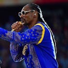 Mary J. Blige (L) and US rapper Snoop Dogg perform during the halftime show of Super Bowl LVI between the Los Angeles Rams and the Cincinnati Bengals at SoFi Stadium in Inglewood, California, on February 13, 2022.