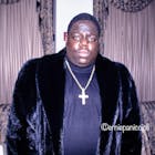 A portrait of The Notorious B.I.G. by Ernie Pannicoli
