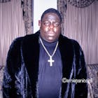 A portrait of The Notorious B.I.G. by Ernie Pannicoli