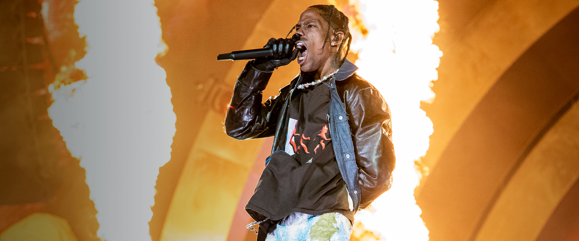 HOUSTON, TEXAS - NOVEMBER 05: Travis Scott performs during 2021 Astroworld Festival at NRG Park on November 05, 2021 in Houston, Texas. (Photo by Erika Goldring/WireImage)