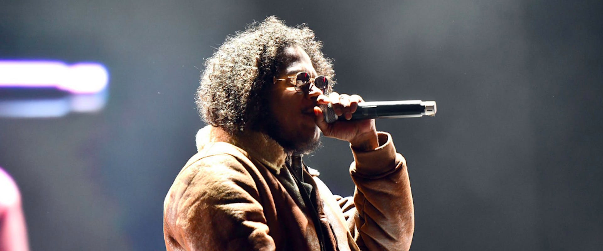 LOS ANGELES, CALIFORNIA - DECEMBER 14: Rapper Ab-Soul performs onstage during day one of the Rolling Loud Festival at Banc of California Stadium on December 14, 2018 in Los Angeles, California. (