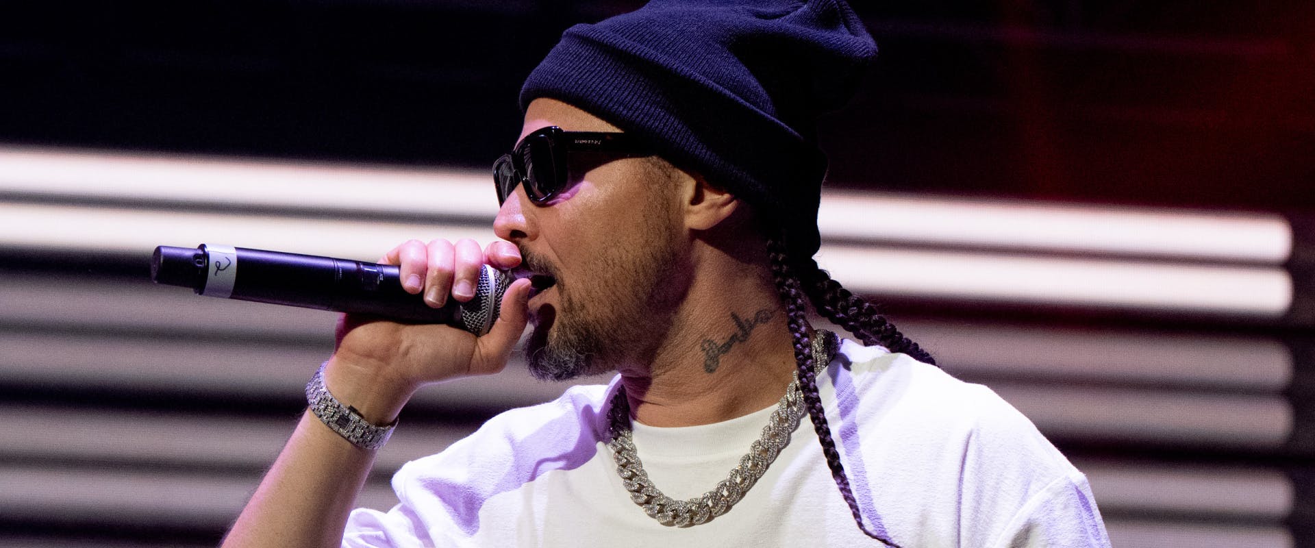 ONTARIO, CALIFORNIA - NOVEMBER 19: Rapper Bizzy Bone of Bone Thugs-N-Harmony performs onstage during the High Hopes Concert Series produced by Bobby Dee Presents at Toyota Arena on November 19, 2022 in Ontario, California. (Photo by Scott Dudelson/Getty Images)