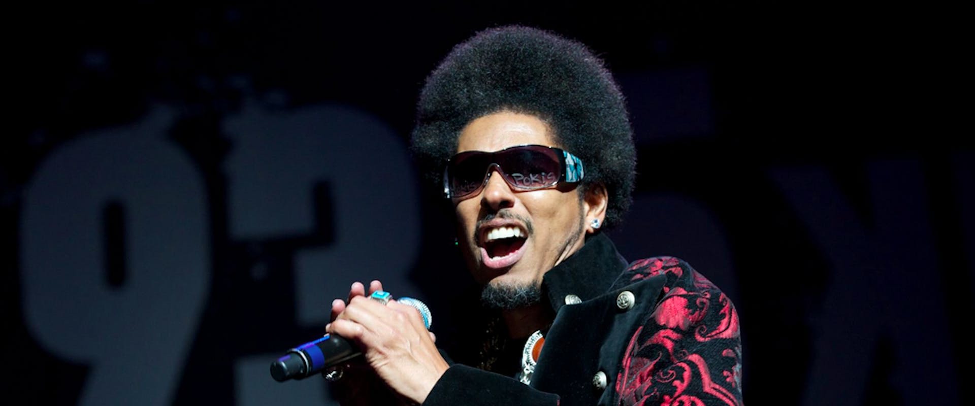 LOS ANGELES, CA - APRIL 29: Lead singer Shock G of the alternative rap group Digital Underground from Oakland California performs at Krush Groove 2011 sponsored by radio station 93.5 KDAY At The Gibson Amphitheatre on April 29, 2011 in Los Angeles, California. 