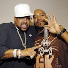 UGK members Pimp C (L) and Bun B attends the First Annual Ozone Awards at the Bob Carr Auditorium August 06, 2006 in Orlando, Florida.