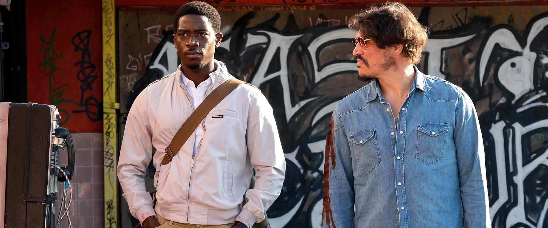 SNOWFALL stars (L-R) DAMSON IDRIS and SERGIO PERIS-MENCHETA