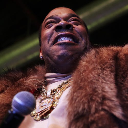Busta Rhymes performs at the Slick Rick Birthday Celebration at Brooklyn Bowl on January 10, 2020 in New York City. 