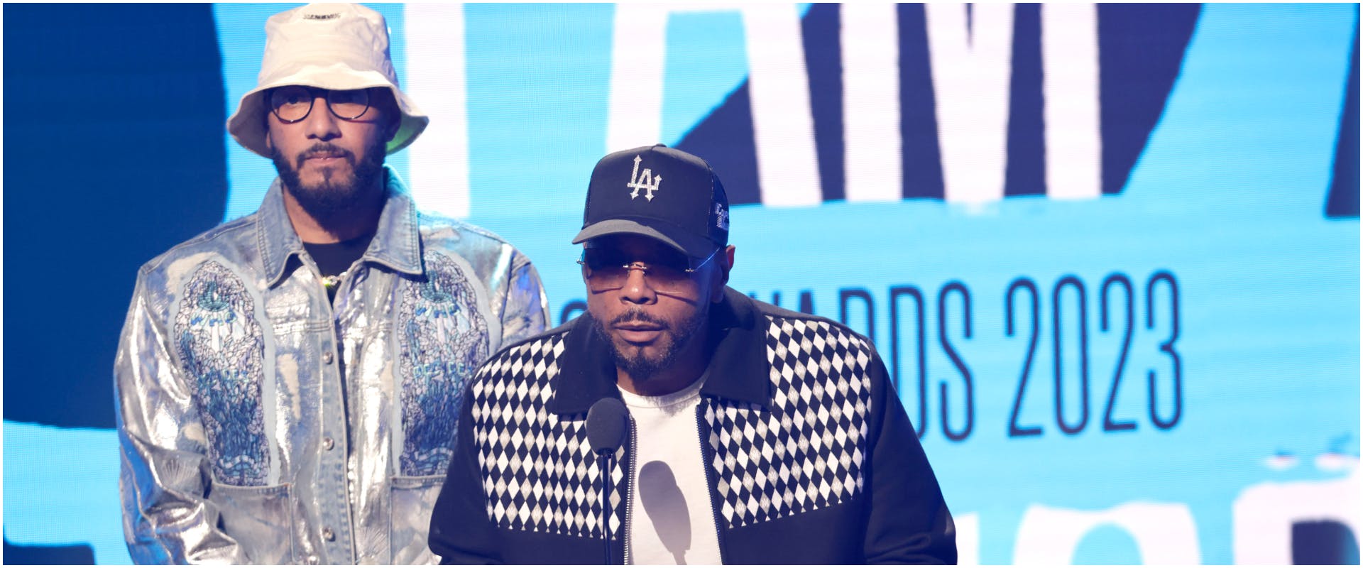 Timbaland and Swizz Beatz, 2023 BET Hip Hop Awards, Photo by Terence Rushin/Getty Images
