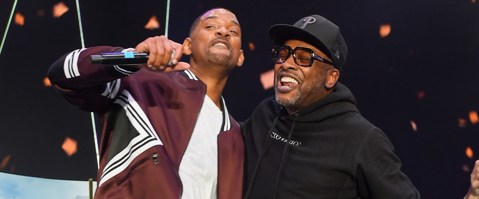 Will Smith and DJ Jazzy Jeff perform on stage during the Paramount Pictures, Skydance and Jerry Bruckheimer Films "Gemini Man" Budapest concert at St Stephens Basilica Square on September 25, 2019 in Budapest, Hungary.