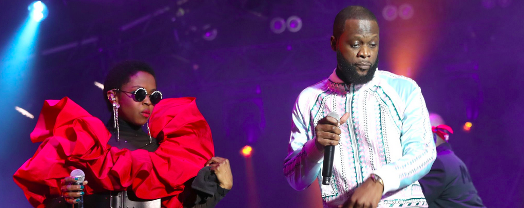 NEW YORK, NEW YORK - SEPTEMBER 22: Lauryn Hill and Pras perform at Global Citizen Live at Pier 17 on September 22, 2021 in New York City
