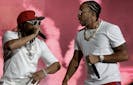 Lil Jon (L) and Ludacris perform during the 2022 Lovers & Friends music festival at the Las Vegas Festival Grounds on May 15, 2022 in Las Vegas, Nevada. (Photo by Gabe Ginsberg/Getty Images)