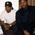 MC Ren, DJ Yella, Eazy-E and Dr. Dre of the rap group NWA pose for a portrait in 1991 in New York, New York. 
