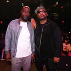 NEW YORK, NEW YORK - MARCH 02: (L-R) Kelvin "Posdnuos" Mercer and Vincent "Maseo" Mason of De La Soul pose onstage at De La Soul’s The DA.I.S.Y. Experience, produced in conjunction with Amazon Music, at Webster Hall on March 02, 2023 in New York City. 
