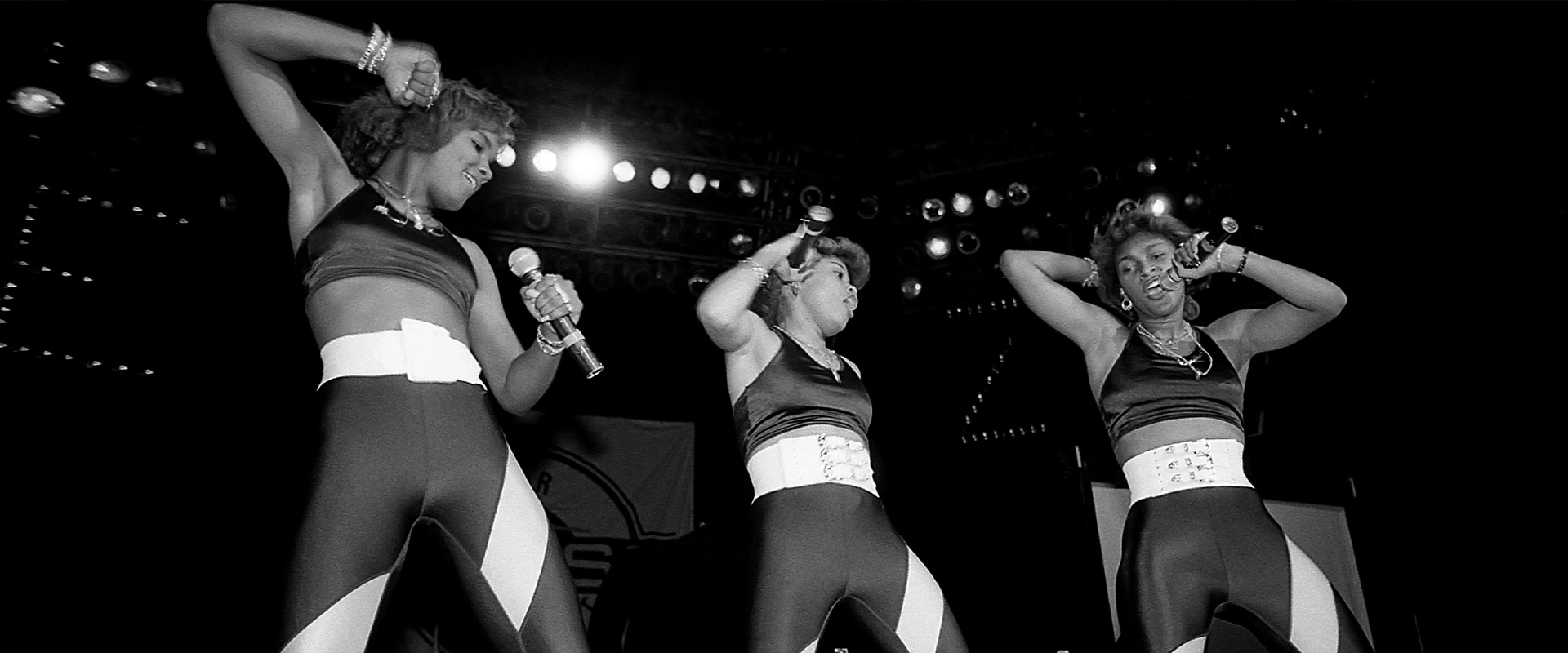 Stacy Phillips, Baby D and MC JB from JJ Fad performs at Kemper Arena in Kansas City, Missouri in June 1989.