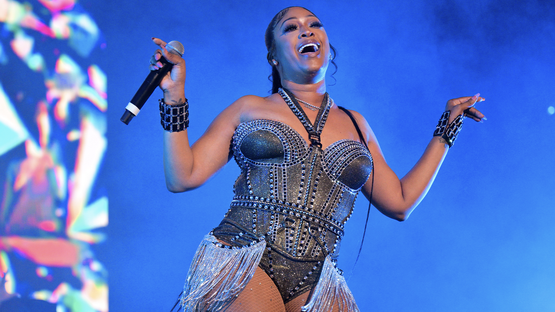 Trina performs onstage at Legendz Of The Streetz Tour at State Farm Arena on April 1, 2022 in Atlanta, Georgia. (Photo by Prince Williams/Wireimage)