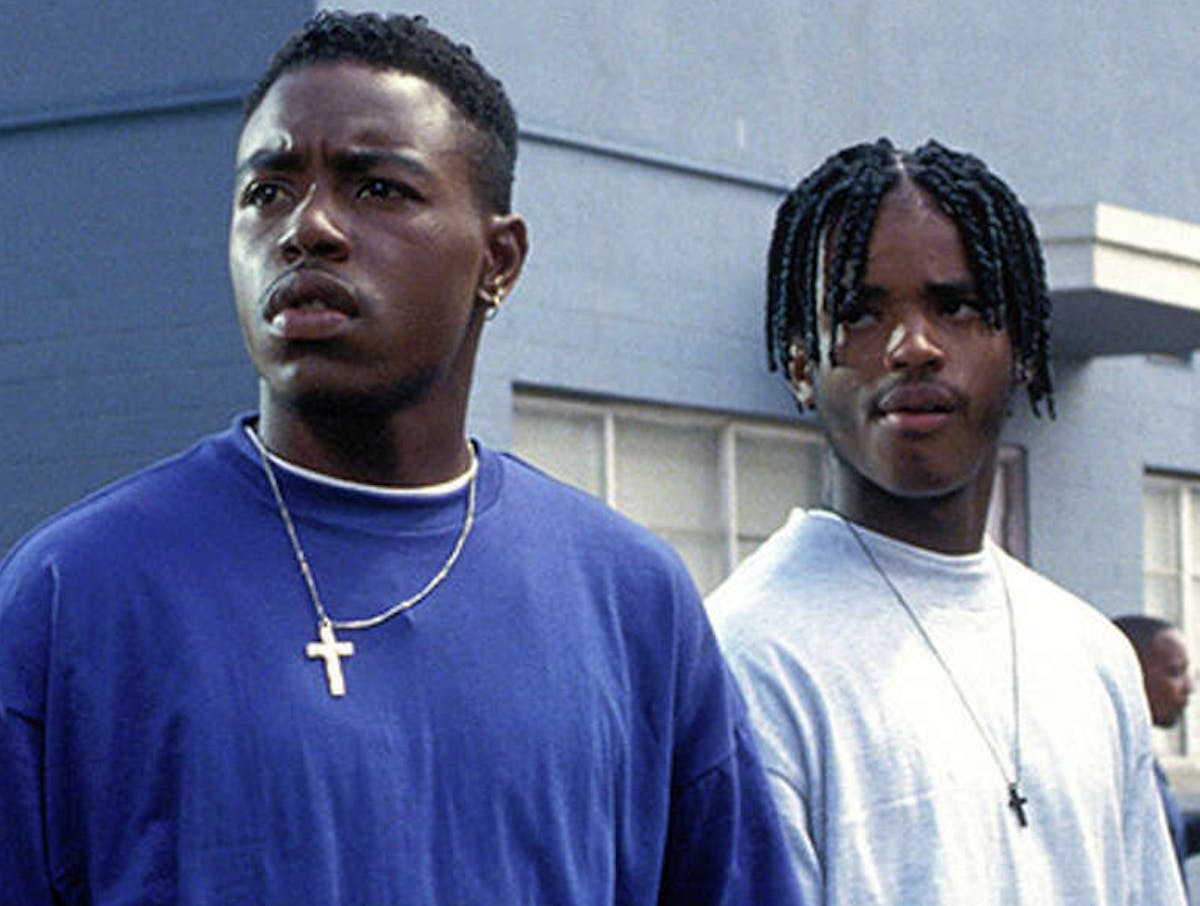 Actors (L-R) Tyrin Turner and Larenz Tate in MENACE II SOCIETY (1993)