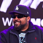 LOS ANGELES, CALIFORNIA - DECEMBER 07: Ice Cube speaks during SiriusXM and Pandora Playback with Mount Westmore including E-40, Too Short & Ice Cube at SiriusXM Studios on December 07, 2022 in Los Angeles, California. 