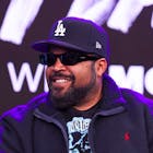 LOS ANGELES, CALIFORNIA - DECEMBER 07: Ice Cube speaks during SiriusXM and Pandora Playback with Mount Westmore including E-40, Too Short & Ice Cube at SiriusXM Studios on December 07, 2022 in Los Angeles, California. 