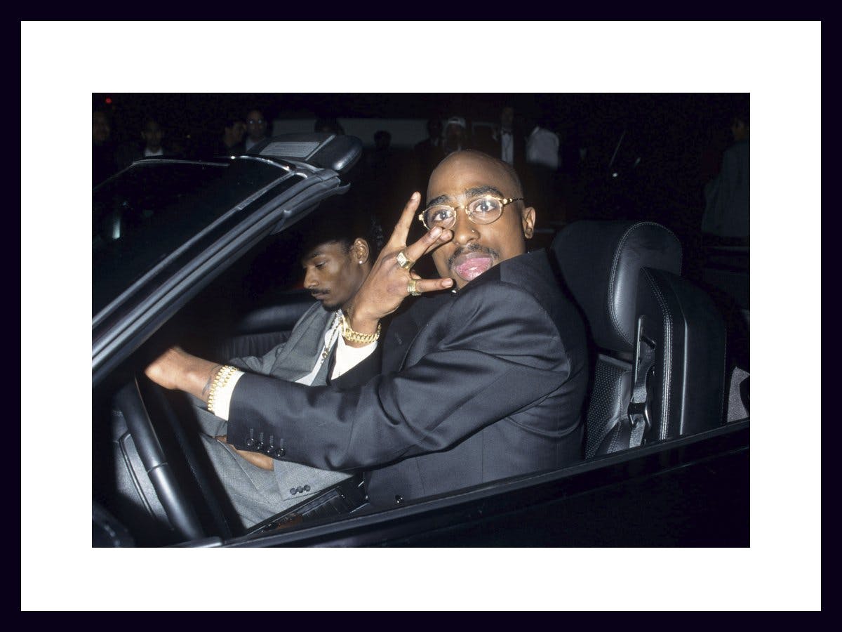 Tupac and Snoop in a car