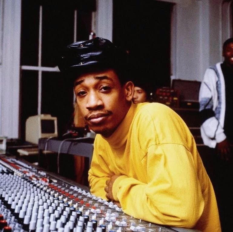Producer Prince Paul in-studio, circa 1989