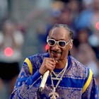 (L-R) Dr. Dre and Snoop Dogg perform during the Pepsi Super Bowl LVI Halftime Show at SoFi Stadium on February 13, 2022 in Inglewood, California. 