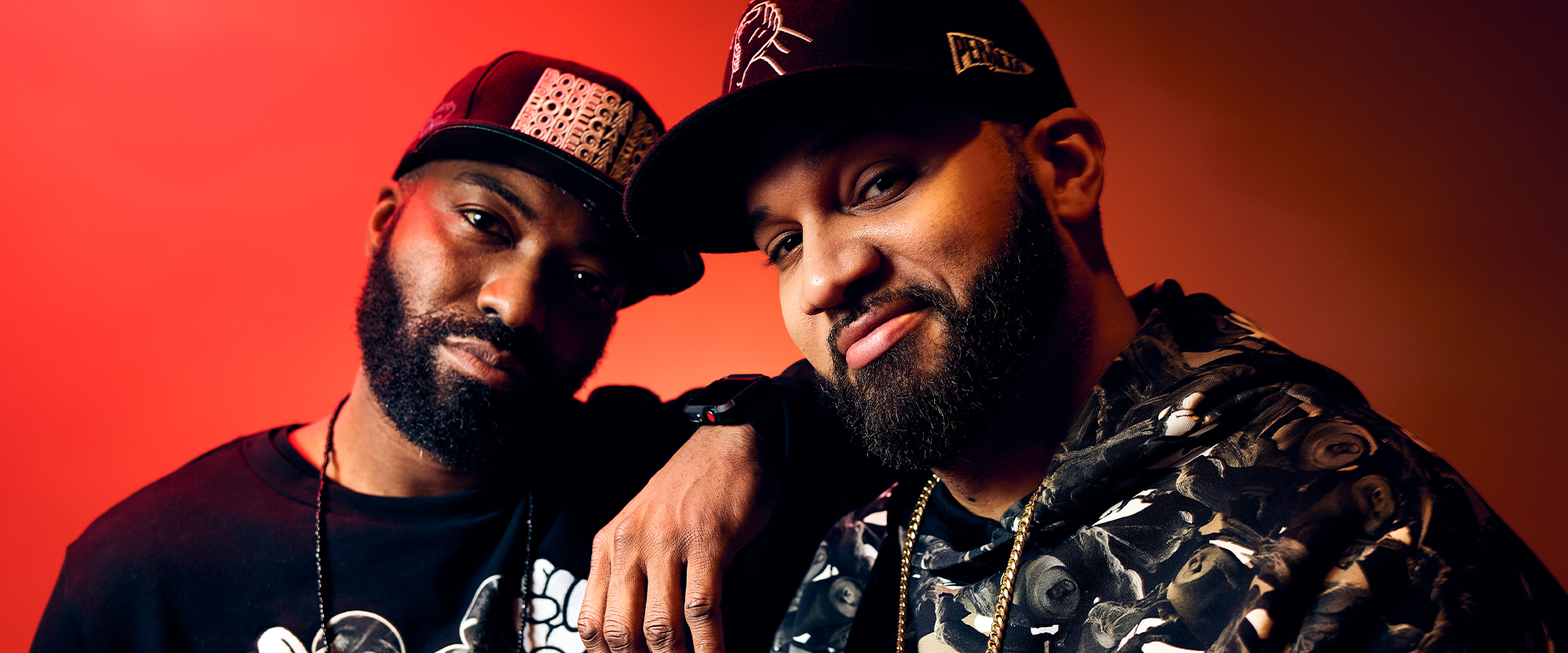 Desus Nice and The Kid Mero of Showtime's 'Desus & Mero' pose for a portrait during the 2019 Winter TCA Getty Images Portrait Studio at The Langham Huntington, Pasadena on January 31, 2019 in Pasadena, California. (Photo by Robby Klein/Getty Images)
