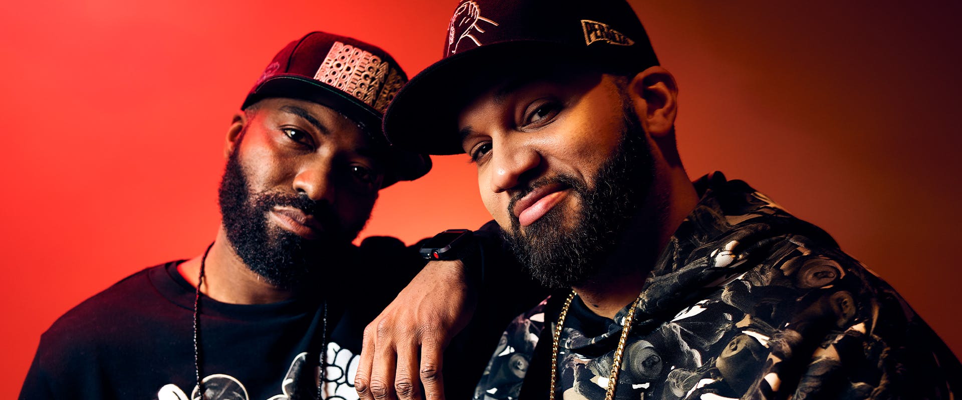 Desus Nice and The Kid Mero of Showtime's 'Desus & Mero' pose for a portrait during the 2019 Winter TCA Getty Images Portrait Studio at The Langham Huntington, Pasadena on January 31, 2019 in Pasadena, California. (Photo by Robby Klein/Getty Images)
