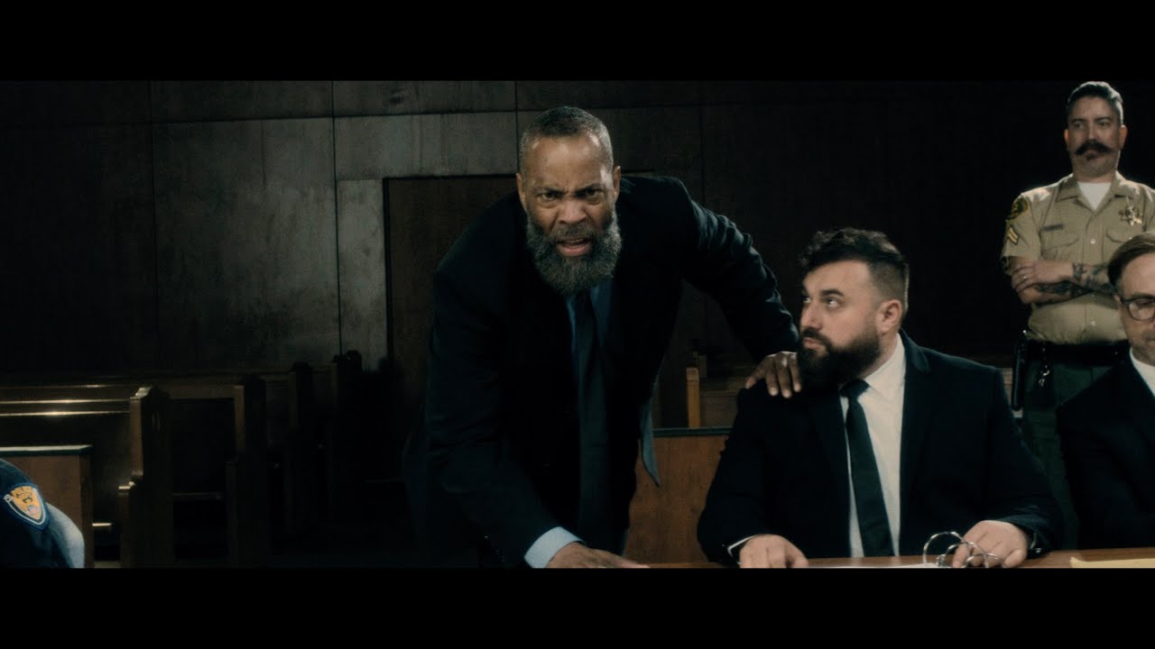 Screenshot from The Codefendants and The D.O.C. music video